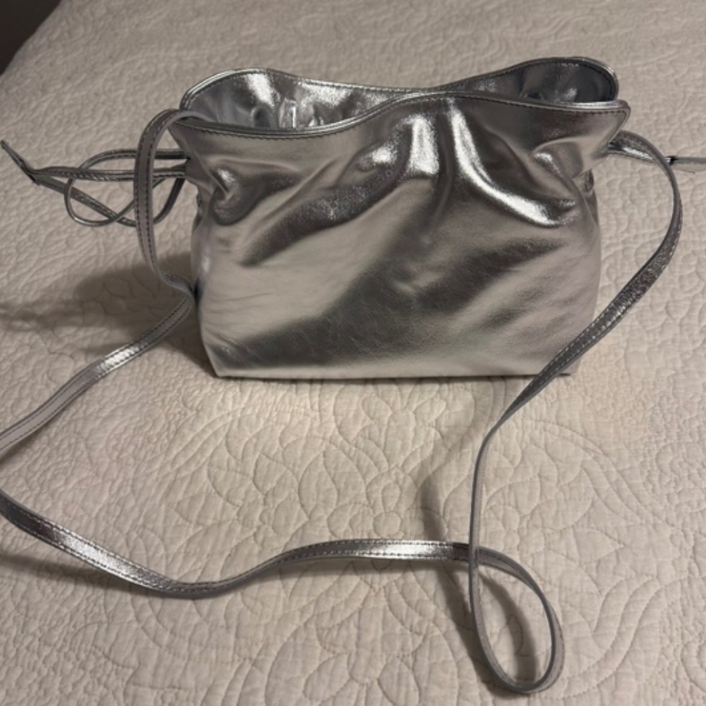 Silver Crossbody Clutch Bag